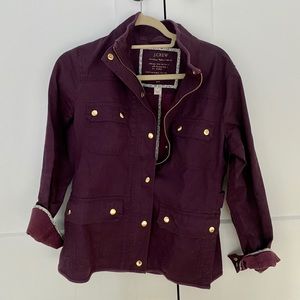 J Crew Factory Field Jacket In Burgundy